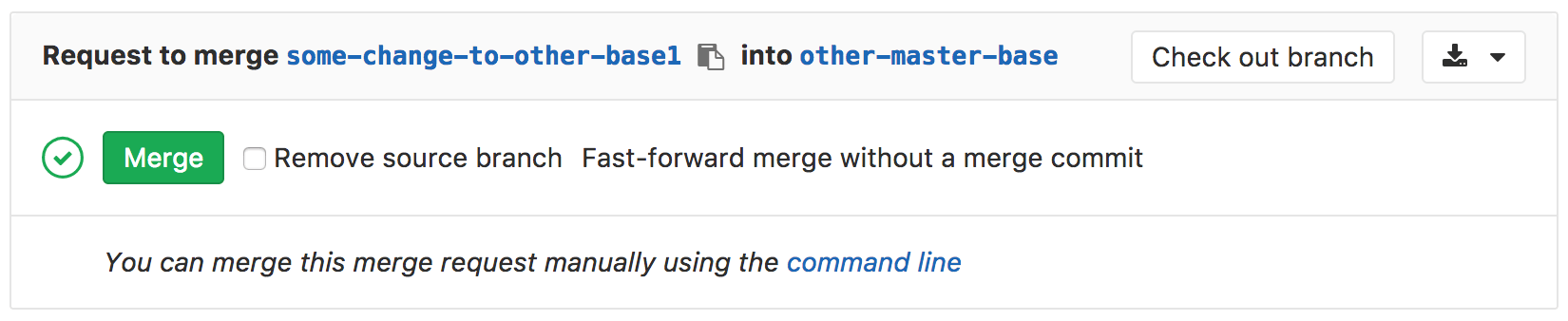 Fast-forward merge request